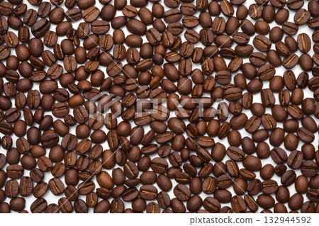 Freshly roasted coffee beans as a solid textured background 132944592