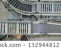 packing line in a logistics warehouse. conveyor belt in a modern production line 132944812