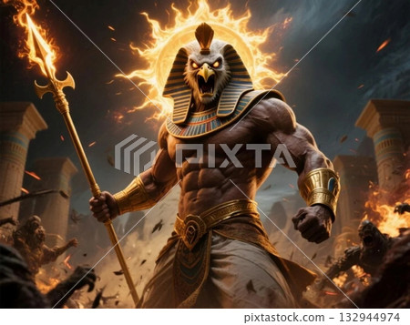 Ra, the sun god in Egyptian mythology Ra, the sun god in Egyptian mythology 132944974