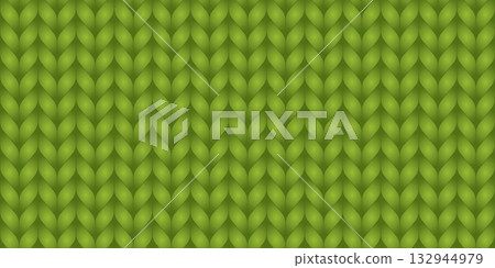 Realistic green knitted fabric texture. Close-up accurate Xmas knitted seamless pattern. Cozy wool sweater backdrop for Christmas wallpaper design, winter project, or craft template. Vector Realistic green knitted fabric texture. Close-up accurate Xmas knitted seamless pattern. Cozy wool sweater backdrop for Christmas wallpaper design, winter project, or craft template. Vector 132944979