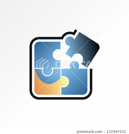 Logo design graphic concept creative premium vector stock image top sell 4 puzzle square mosaic game brand solution strategy choice object framework Logo design graphic concept creative premium vector stock image top sell 4 puzzle square mosaic game brand solution strategy choice object framework 132945532