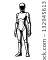 人形機器人（站立姿勢） 132945613