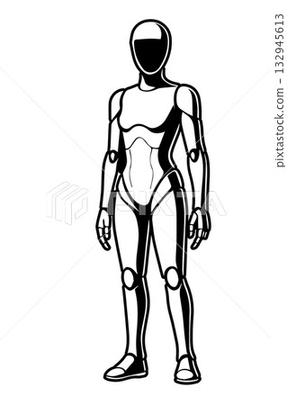 人形機器人(站立姿勢) 人形機器人(站立姿勢) 132945613
