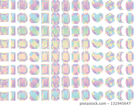 20顆彩虹色和淺色水鑽 132945647