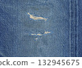Denim fabric texture worn out 132945675