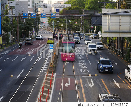 東京櫻花電車(都電荒川線)、聯合軌道、音橋十字路口 東京櫻花電車(都電荒川線)、聯合軌道、音橋十字路口 132945737