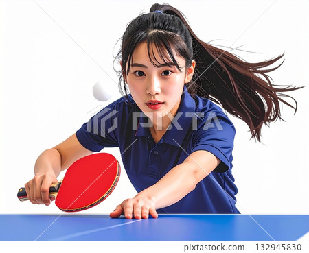 女子打乒乓球 00d 132945830