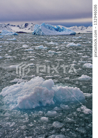 Deep Blue Iceberg, Arctic 132946086