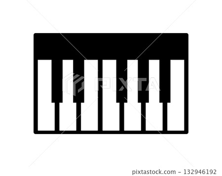 Piano keyboard icon monotone Piano keyboard icon monotone 132946192