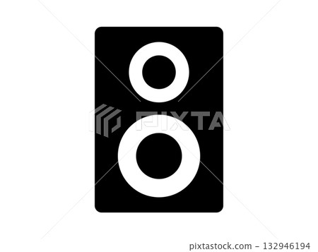 揚聲器圖示單色 揚聲器圖示單色 132946194