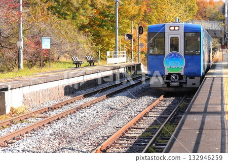 Koumi Line Kai-Oizumi Station Autumn leaves Koumi Line Kai-Oizumi Station Autumn leaves 132946259