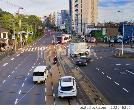 東京櫻花電車（都電荒川線），合線軌道，飛鳥山交叉口 132946295