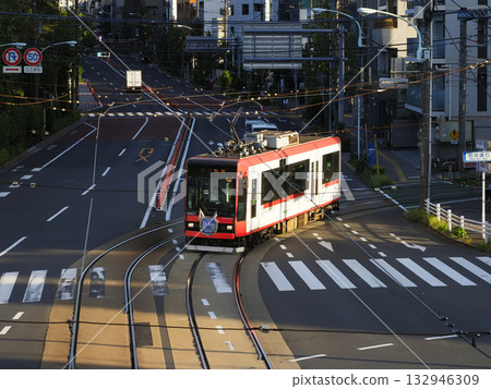 Tokyo Sakura Tram (Toden Arakawa Line), combined track, Asukayama intersection 132946309