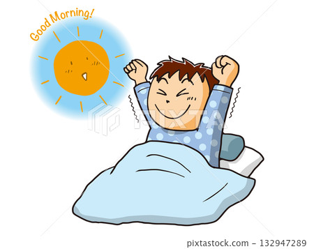 A refreshingly awake boy 132947289