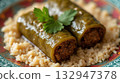 rice with pork or beef or other meat ingredients 132947378