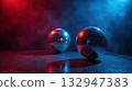 composite image of 2 shiny disco ball 132947383