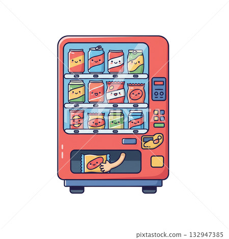 Illustration of vending machine 132947385