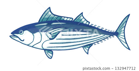Illustration of a simple bonito Illustration of a simple bonito 132947712