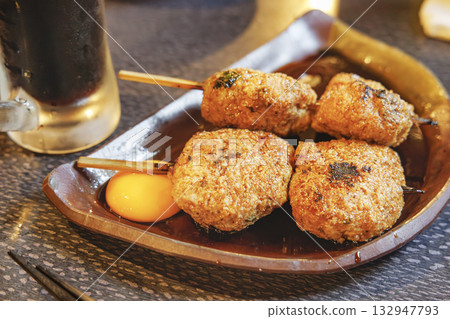 Yakitori served at izakaya banquets Yakitori served at izakaya banquets 132947793