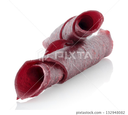 Fruit Pastila roll tube, isolated on transparent background 132948082