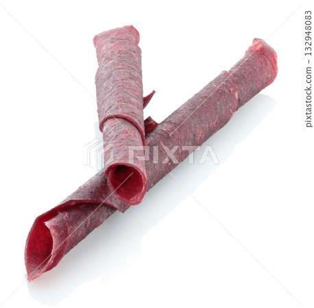 Fruit Pastila roll tube, isolated on transparent background 132948083
