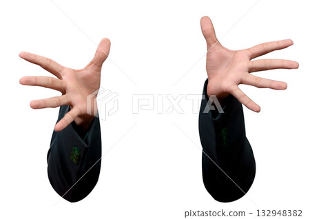 Human hands and gestures on background 132948382