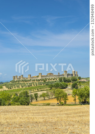 Monteriggioni ancient walled town in Tuscany, Italy 132948499
