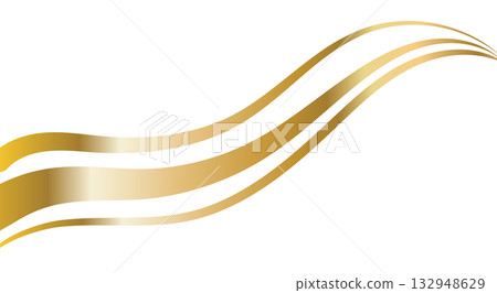 Luxury golden wave, elegant curve line, gradient ribbon vector illustration Luxury golden wave, elegant curve line, gradient ribbon vector illustration 132948629
