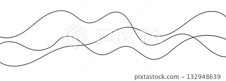 Hand drawn wavy lines background, black and white curved squiggle design Hand drawn wavy lines background, black and white curved squiggle design 132948639
