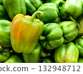 Large fresh green peppers, Large fresh green peppers, ingredients for cooking. 132948712