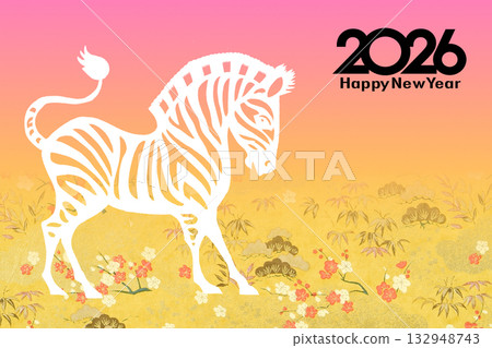 2026年新年賀卡 2026年新年賀卡 132948743