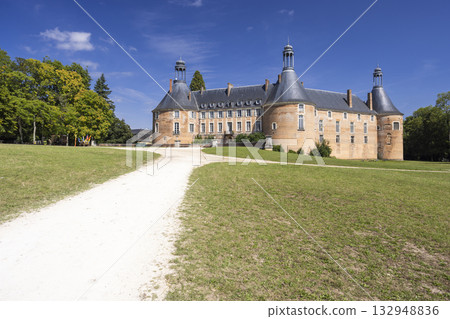 Chateau de Saint Fargeau historic architecture in Bourgogne Franche Comte Chateau de Saint Fargeau historic architecture in Bourgogne Franche Comte 132948836