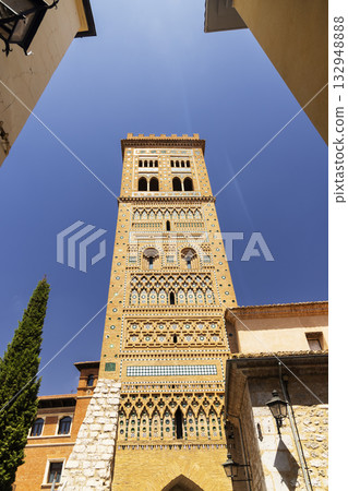 San Martin Tower celebrating Mudejar architecture in Teruel, Spain 132948888