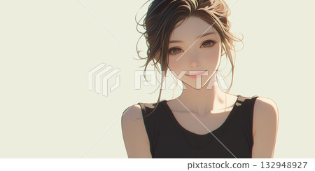 一位小姐的例證 132948927