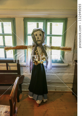 Straw figure with dress and necklace in Kourim, Czechia Straw figure with dress and necklace in Kourim, Czechia 132949093