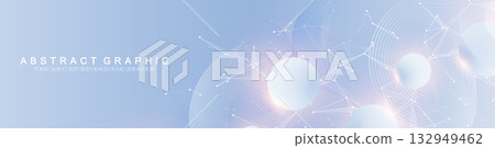 Abstract tech network connection dots. Digital background and big data technology. Blue background with plexus lines. Geometric background with abstract mesh Abstract tech network connection dots. Digital background and big data technology. Blue background with plexus lines. Geometric background with abstract mesh 132949462