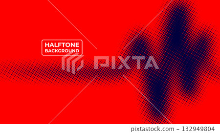 Abstract halftone background with orange and navy color 132949804