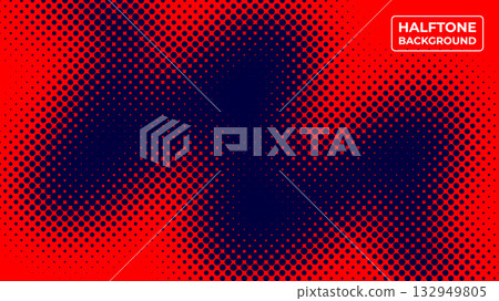 Abstract halftone background with orange and navy color 132949805