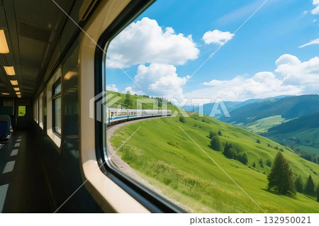 The view from the car window 132950021