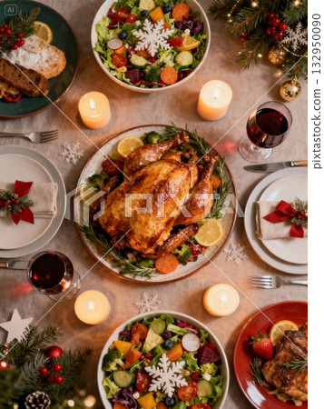 Christmas table Christmas table 132950090