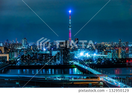 Night view of Skytree in November 132950129