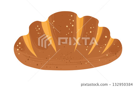 Loaf or bread baking bread illustration hand drawn bun baked pastry rye cartoon art vector 132950384