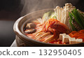 The harmony of tender pork and kimchi: a delicious steaming hotpot for winter 132950405