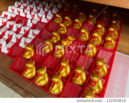The picturesque scenery of Toyokawa Inari Shrine in Aichi Prefecture 132950616