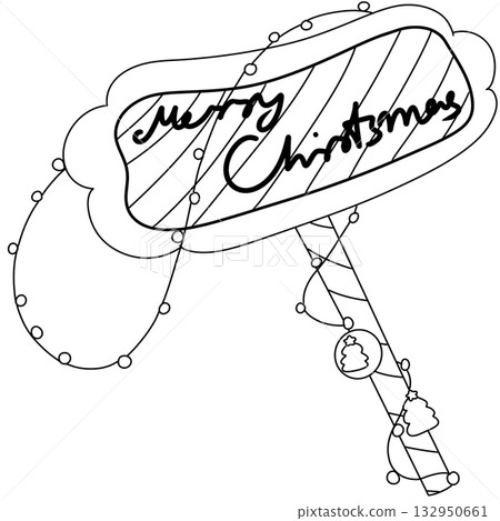 Hand drawn doodles Christmas Bear 132950661