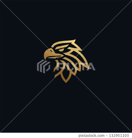 animal head silhouette 132951103