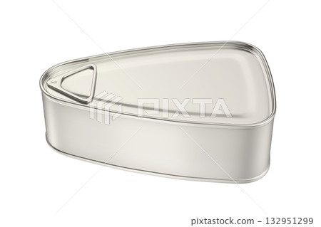 Side view of tin can containing ham, fish, or other food Side view of tin can containing ham, fish, or other food 132951299