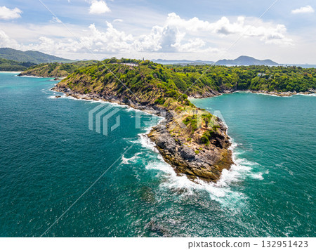 Aerial view sea landscape nature background Aerial view sea landscape nature background 132951423