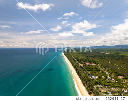 Aerial view sea landscape nature background 132951427