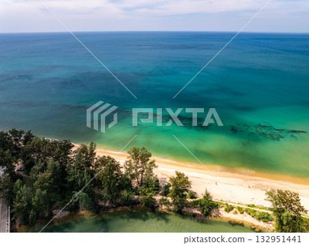 Aerial view sea landscape nature background Aerial view sea landscape nature background 132951441